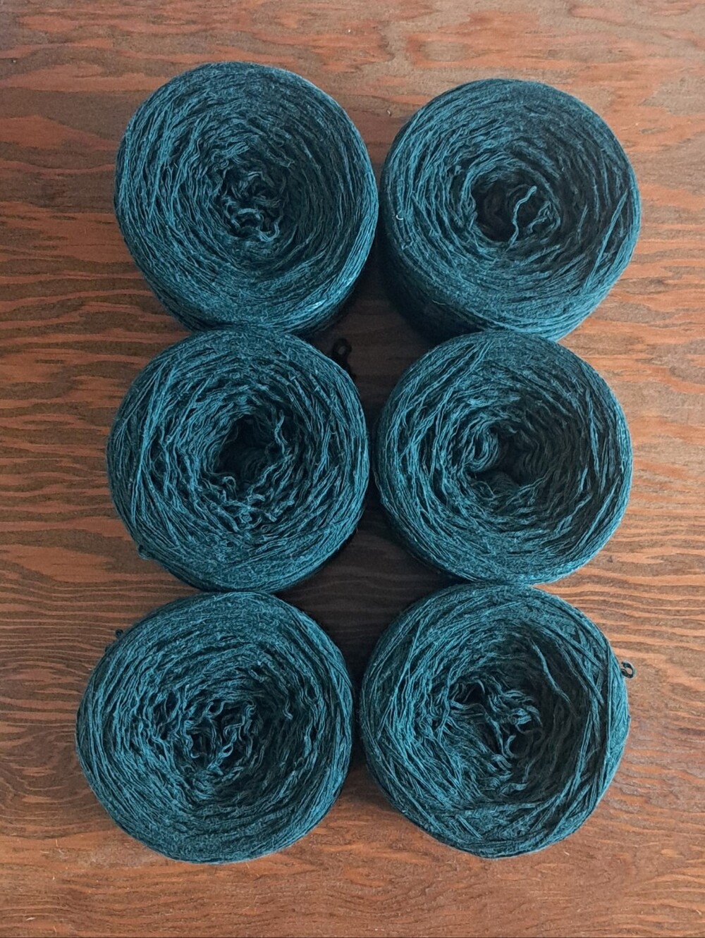 100% Cotton Dark Green Yarn Lot, 600g